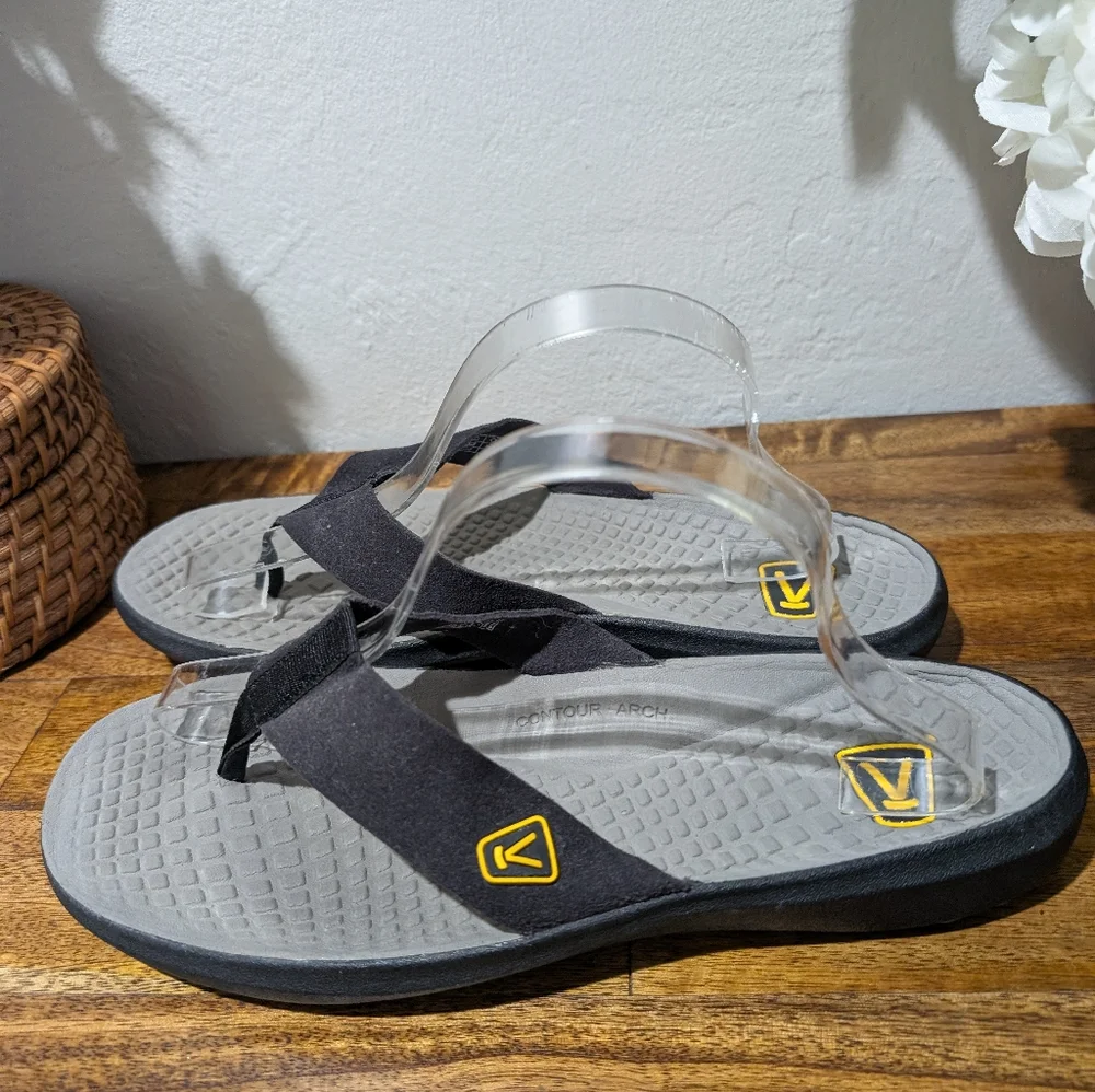 Keen Class Five Mens Size 11‎ Black Grey Casual Flip Flop Thong Sandals 1011017